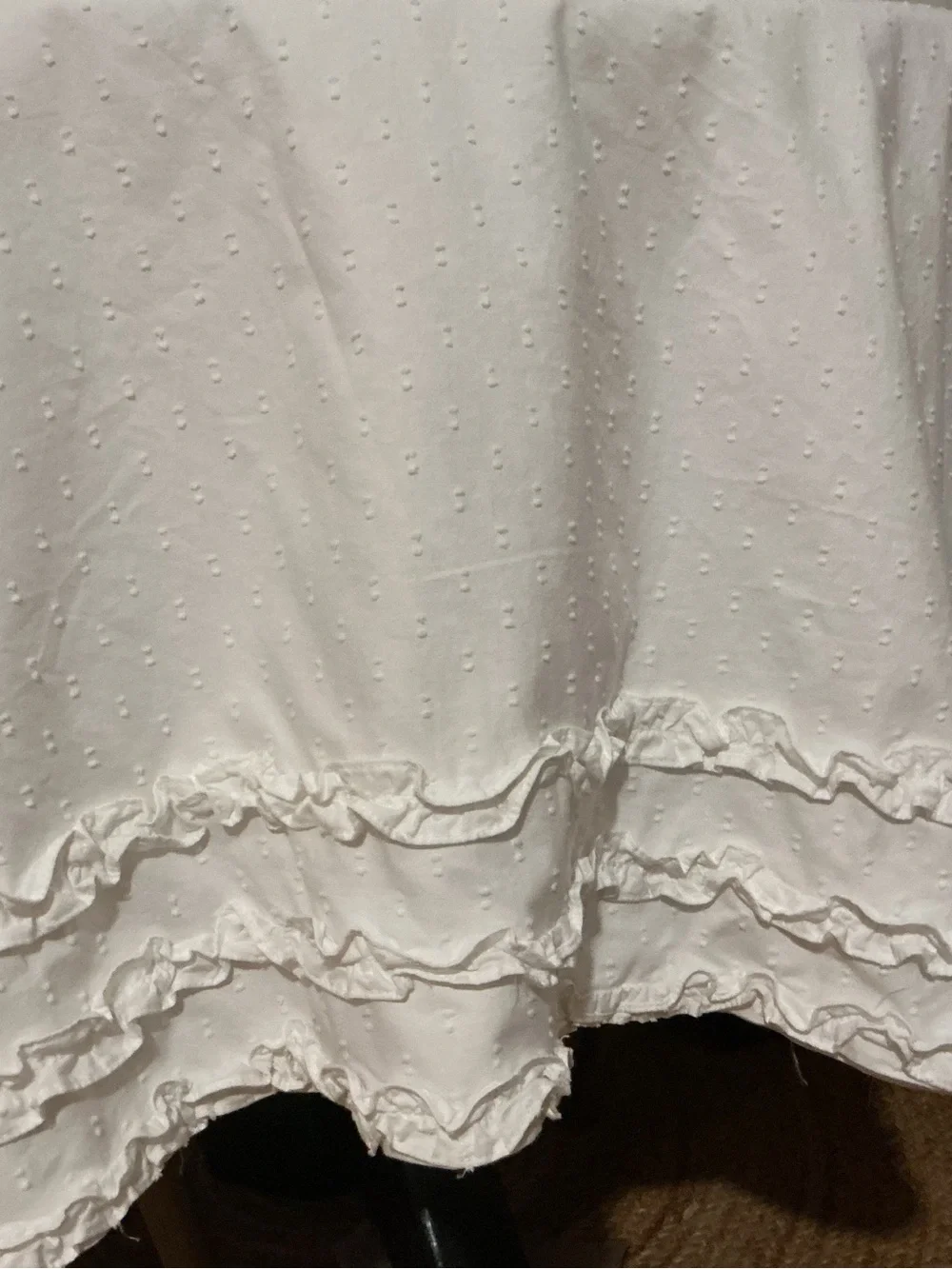 Simply Shabby Chic Crisp White Dotted Swiss Panel